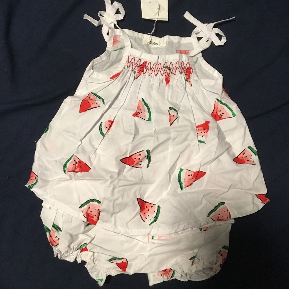 NEW w/Tags 6M Girls Watermelon top & bloomers